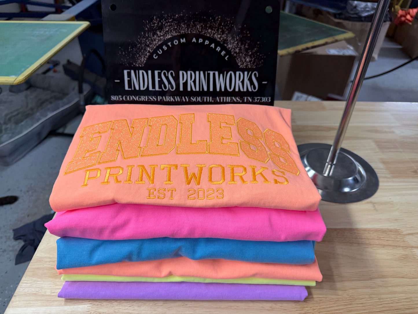 Neon Custom Embroidered T-Shirt