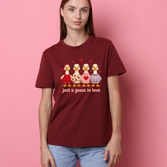 Just A Goose In Love - Valentines Day DTF Transfer